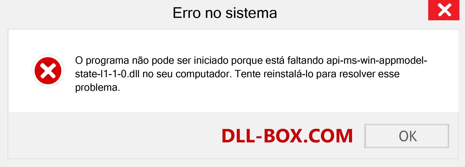 Arquivo api-ms-win-appmodel-state-l1-1-0.dll ausente ?. Download para Windows 7, 8, 10 - Correção de erro ausente api-ms-win-appmodel-state-l1-1-0 dll no Windows, fotos, imagens